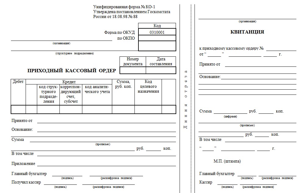 Пко как заполнять образец