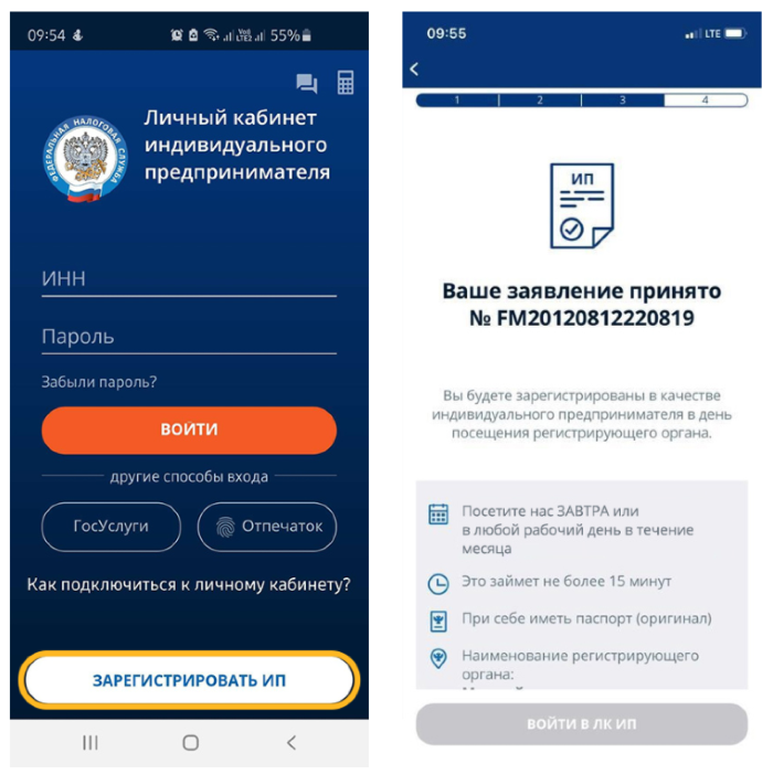 Понять регистрация. Личный кабинет ИП. Личный кабинет предпринимателя. Мобильное приложение ЛК ИП. Личный кабинет в приложении.